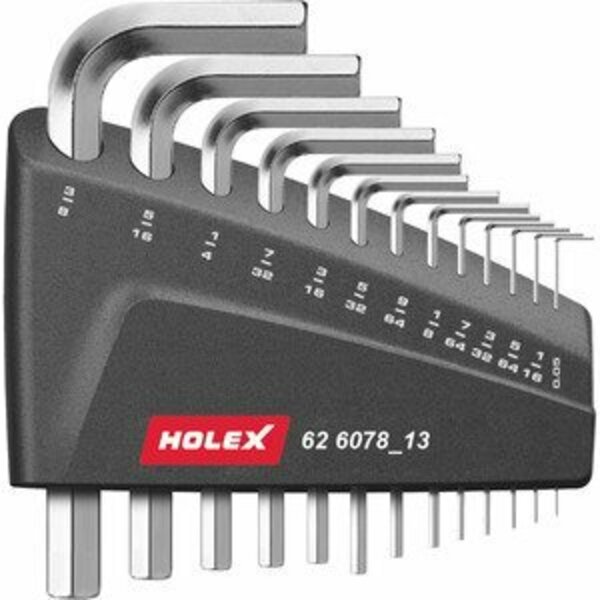 Holex L-wrench Set, 13 Pc, 1/20 to 3/8 inch 626078 13